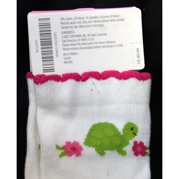 NEW 2008 Gymboree 2pc Tennis Match Shirt sz 5 Hooded Pink Polka Dot Turtle Socks - Picture 10 of 12